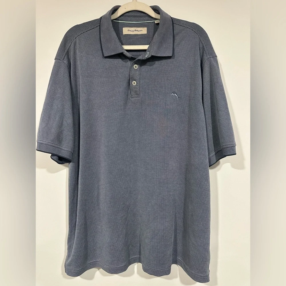 Tommy Bahama Polo Shirt Mens XL Gray Modal Blend